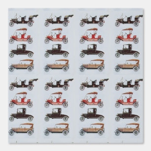 VINTAGE CARS Rot, grau, schwarz Tapete