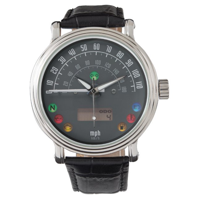 Vintage Cars Speedometer 01 Armbanduhr (Vorderseite)
