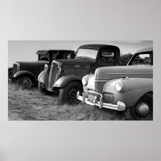 Vintage Cars & Trucks Poster (Vorne)