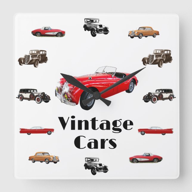 Vintage Cars Uhr (Vorderseite)