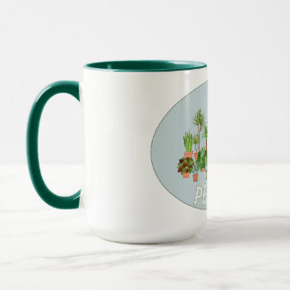 Vintage Cartoon Pflanze Mama und Hauspflanzen Tasse