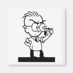 Vintage Cartoon-Retrochemie-Comic Magnet