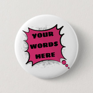 Vintage Cartoonsuperhero-Kampf-Blase FERTIGEN I Button