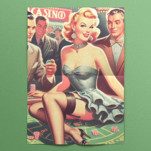 Vintage Casino Illustration Seidenpapier