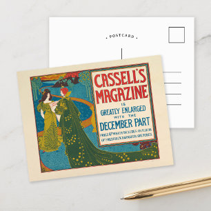 Vintage Cassell's Magazine Dezember 1896 Postkarte