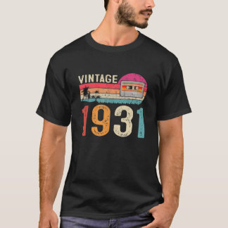 Vintage Cassette 1931 Geboren 91St Geburtstag T-Shirt