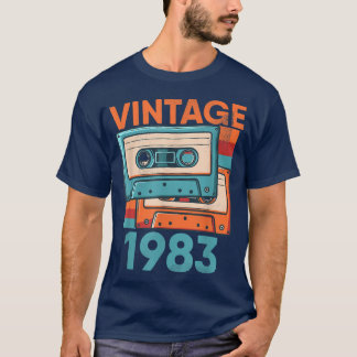 Vintage Cassette 1983 Classic Bday 39 Year Old Par T-Shirt