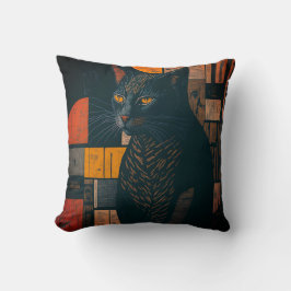 vintage cat 11 kissen