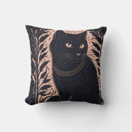 vintage cat 8 kissen