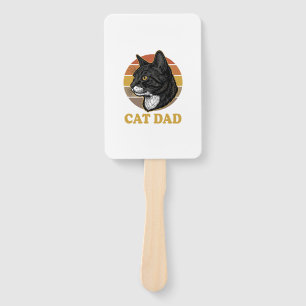 Vintage Cat Dad Retro Katzenliebhaber-Shirt Design Fächer