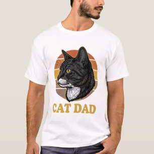 Vintage Cat Dad Retro Katzenliebhaber-Shirt-Design T-Shirt