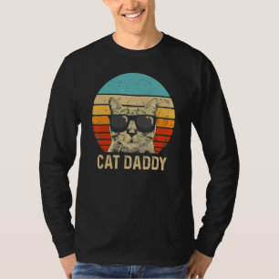 Vintage Cat Daddy Kater Katzenvater Väter T-Shirt