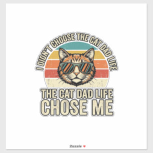 Vintage-Cat-Daddy-Leben-hat-mich-gewählt-T-Shirt-D Aufkleber