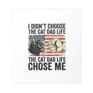 Vintage-Cat-Daddy-Leben-patriotisches-Vektor-Shirt Notizblock