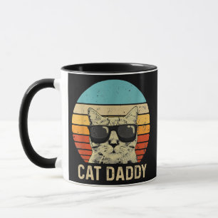 Vintage Cat Daddy Lustiges Katzenliebhaber-Geschen Tasse