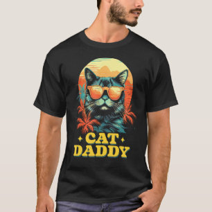 Vintage Cat Daddy Retro 90er 80er Katzenliebhaber T-Shirt