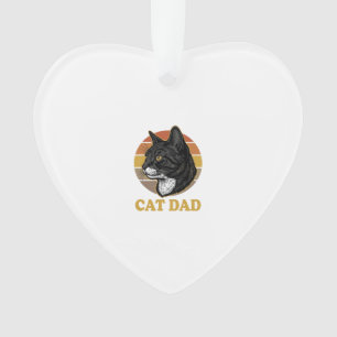 Vintage-Cat-Daddy Retro-Catliebhaber-Shirt-Design_ Ornament