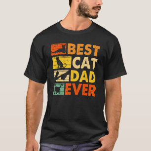 Vintage Cat Daddy Vater-Tag Bester Katzenvater übe T-Shirt