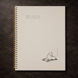 Vintage Cat Illustration Dark Academia  Notizbuch