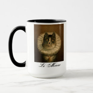 Vintage Cat "Le Meow" Tasse