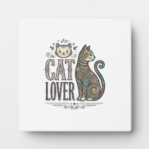 Vintage-Cat-Liebhaber-Gravur-Stil Grafik-Shirt_1 Fotoplatte