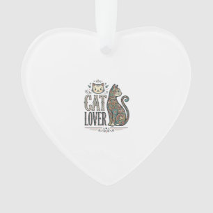 Vintage-Cat-Liebhaber-Gravur-Stil Grafik-Shirt_1 Ornament