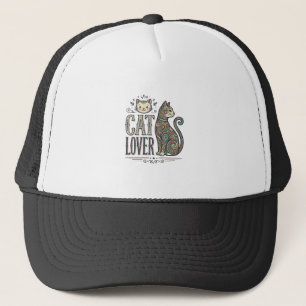 Vintage-Cat-Liebhaber-Gravur-Stil Grafik-Shirt_1 Truckerkappe