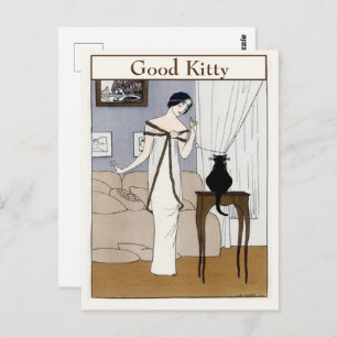 Vintage CAT, Text ändern Postkarte