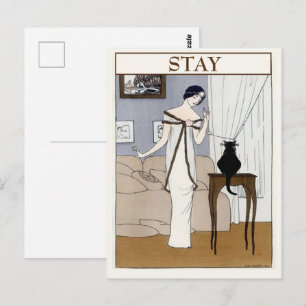 Vintage CAT, Text ändern Postkarte