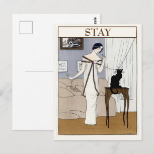 Vintage CAT, Text auf Postkarte ändern