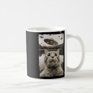 Vintage Cat Ufo Begegnungen - Funny Ufo und Cat Se Kaffeetasse