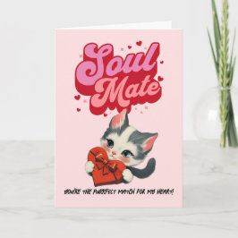 Vintage Cat Valentine’s Day Card Feiertagskarte