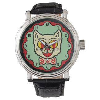 Vintage Cat Wrist Watch der 40er Jahre Armbanduhr