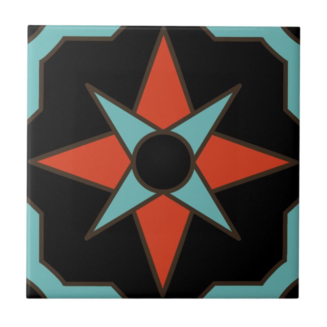 Vintage Catalina Keramik Tile Design Fliese (Vorderseite)