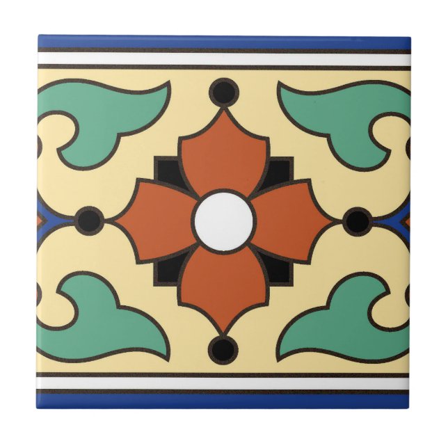 Vintage Catalina Keramik Tile Design Fliese (Vorderseite)