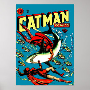 Vintage Catman-Comic-Heftcover Nr. 32 Poster