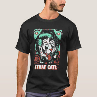 Vintage Cat's Animals Classic Art Stray Music Band T-Shirt