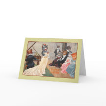 Vintage Cats Holiday Grußkarte, Arthur Thiele