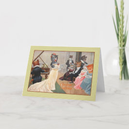 Vintage Cats Holiday Grußkarte, Arthur Thiele Feiertagskarte