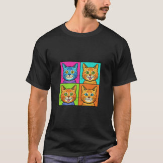 vintage cats pop art andy warhol style T-Shirt