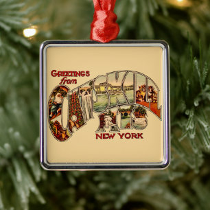Vintage Catskill-Gebirge Ornament Aus Metall