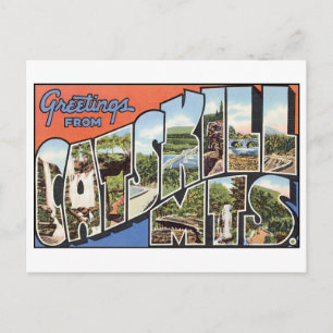 Vintage Catskill Mountains Postkarte
