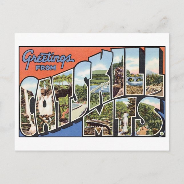 Vintage Catskill Mountains Postkarte (Vorderseite)