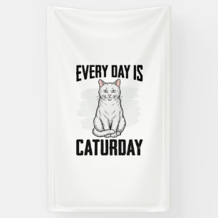Vintage Caturday Katzenliebhaber Lustiges Shirt De Banner