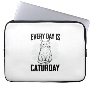 Vintage Caturday Katzenliebhaber Lustiges Shirt De Laptopschutzhülle