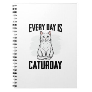 Vintage Caturday Katzenliebhaber Lustiges Shirt De Notizblock