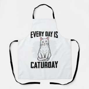 Vintage Caturday Katzenliebhaber Lustiges Shirt De Schürze