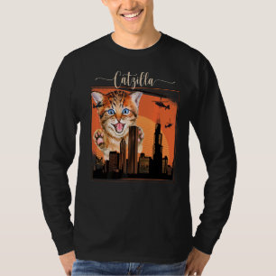 Vintage Catzilla Süße Katze Immer hungrige Katze 2 T-Shirt