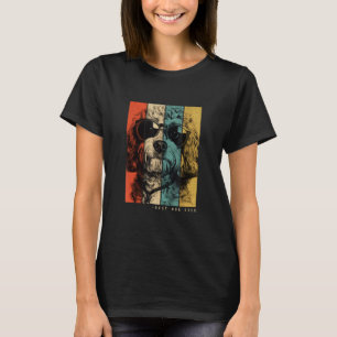 Vintage Cavachon Hundemama Väter Kinder Männer Fra T-Shirt