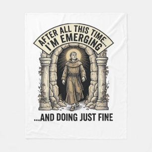 Vintage-Cave-Humor-Gravur Grafik-Shirt-Design_ Fleecedecke